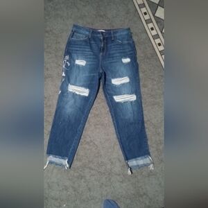 Cello embroidered paints, size 9.